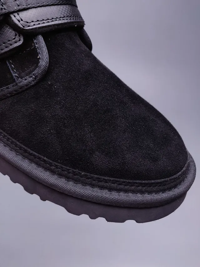 UGG Tasman Black Suede Strap Snow Boots 3