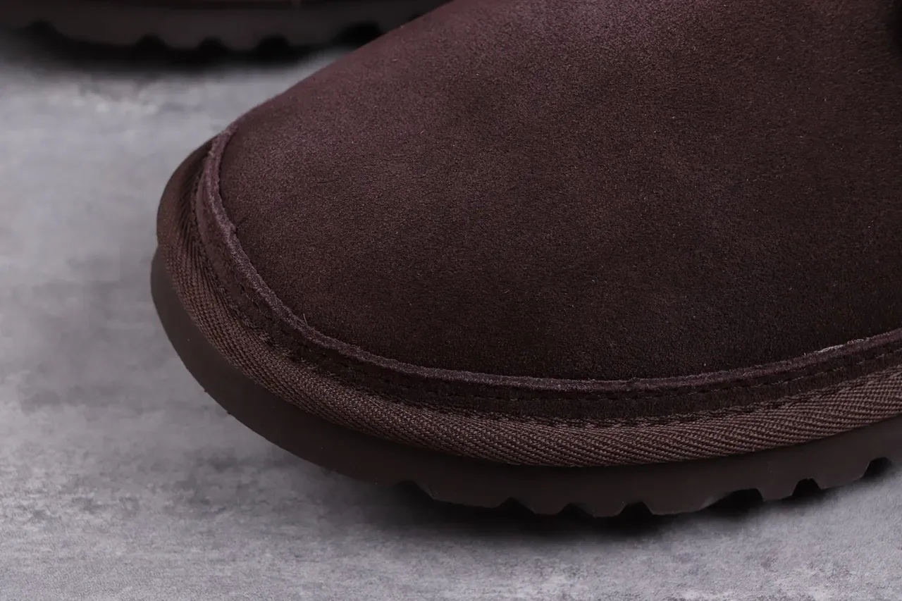 UGG Tasman 棕色羊皮羊毛内里系带雪靴 4
