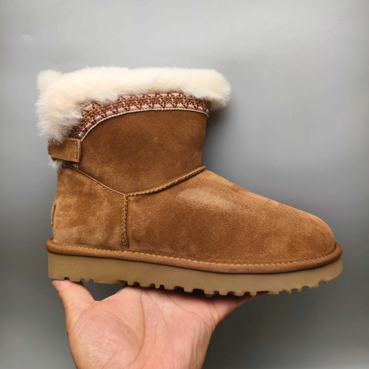 UGG Tasman Brown Suede Shearling-Lined Snow Boot 2