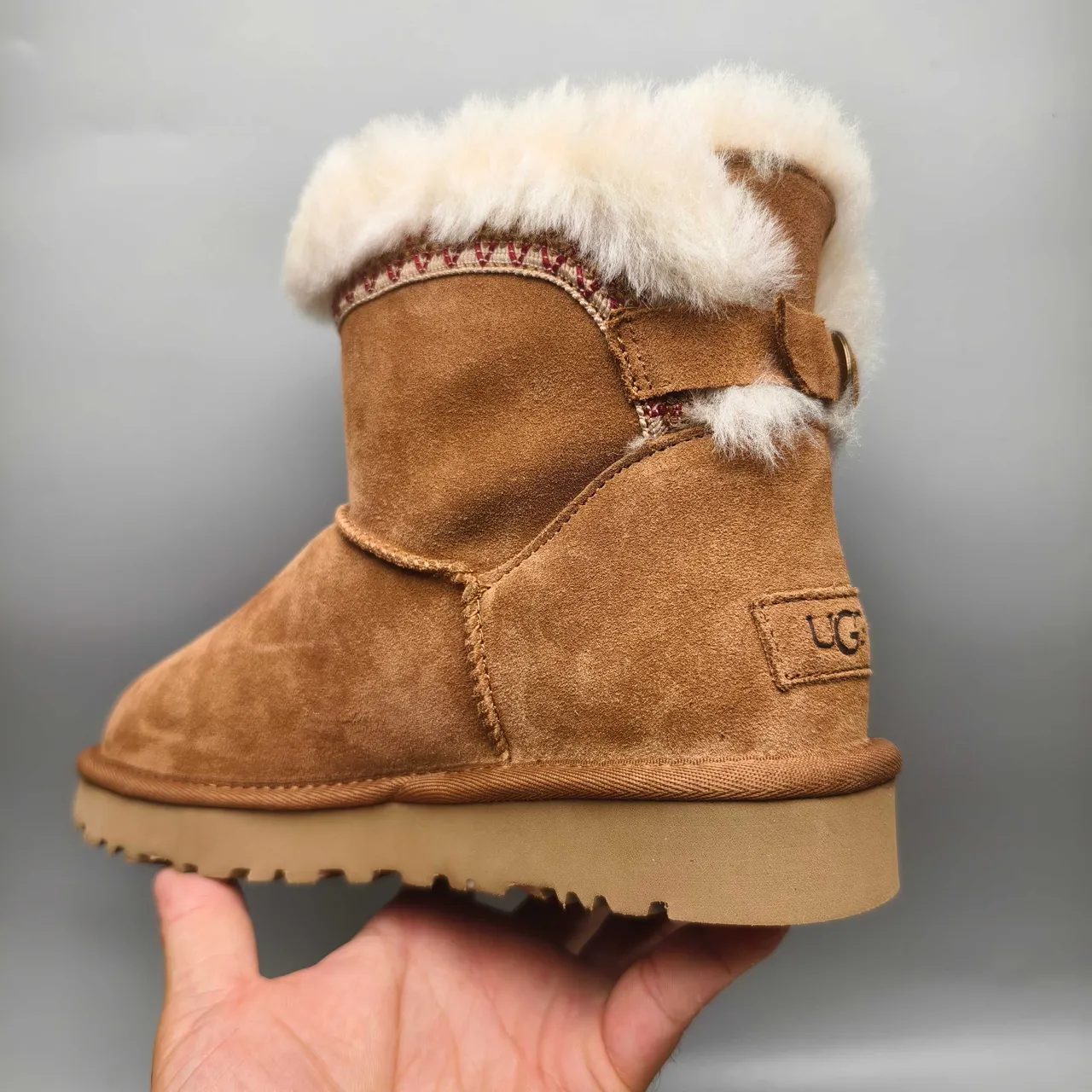 UGG Tasman Brown Suede Shearling-Lined Snow Boot 5