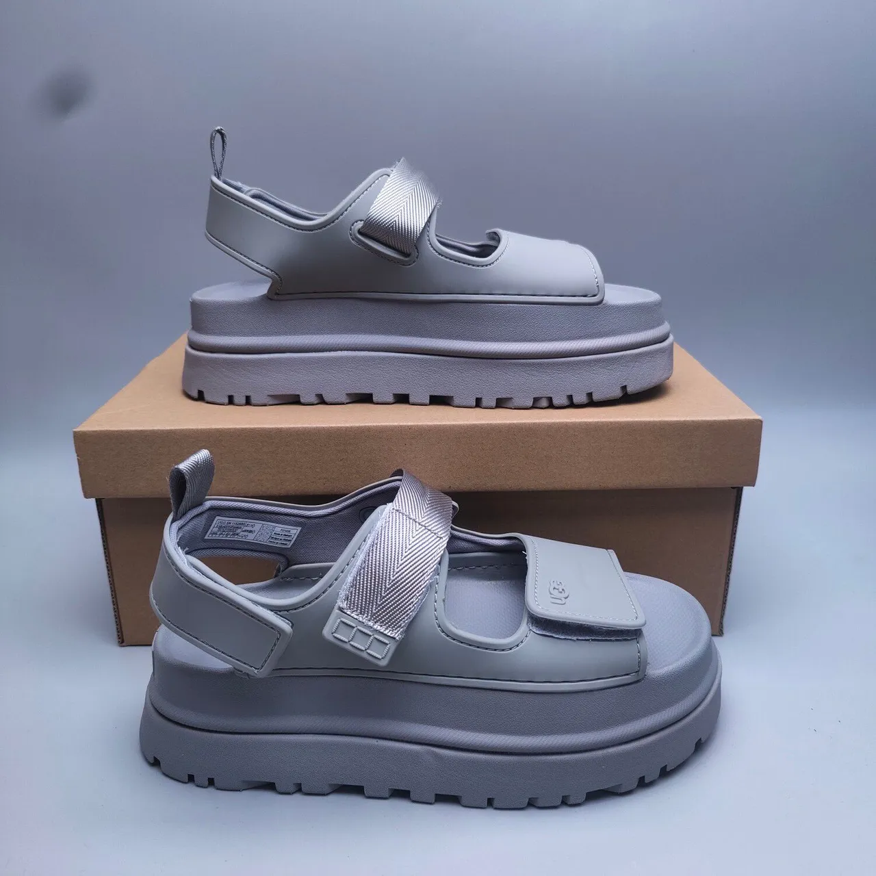 UGG Tasman Gray Platform Casual Sandals 5