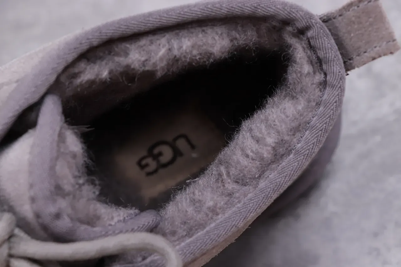 UGG Tasman Gray Suede Shearling-Lined Snow Boots 2