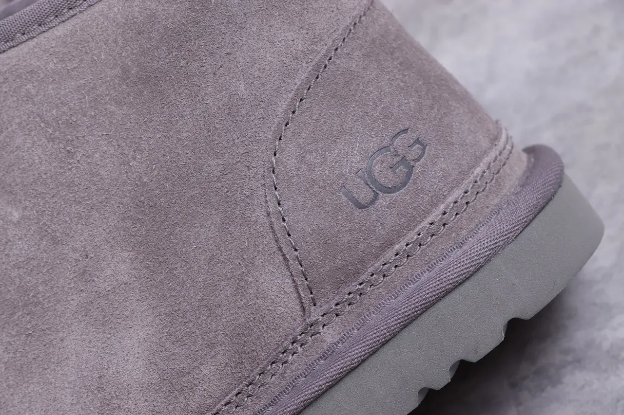 UGG Tasman Gray Suede Shearling-Lined Snow Boots 3