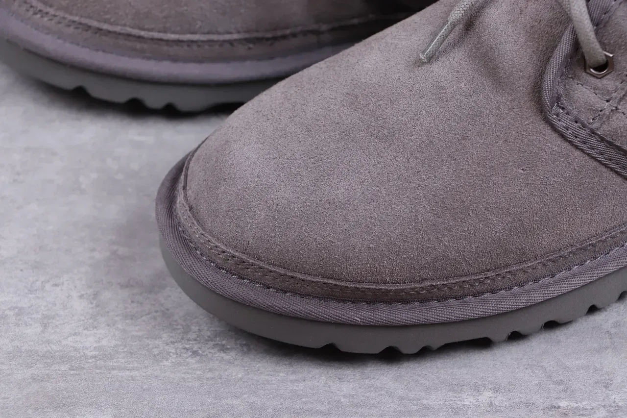 UGG Tasman Gray Suede Shearling-Lined Snow Boots 4