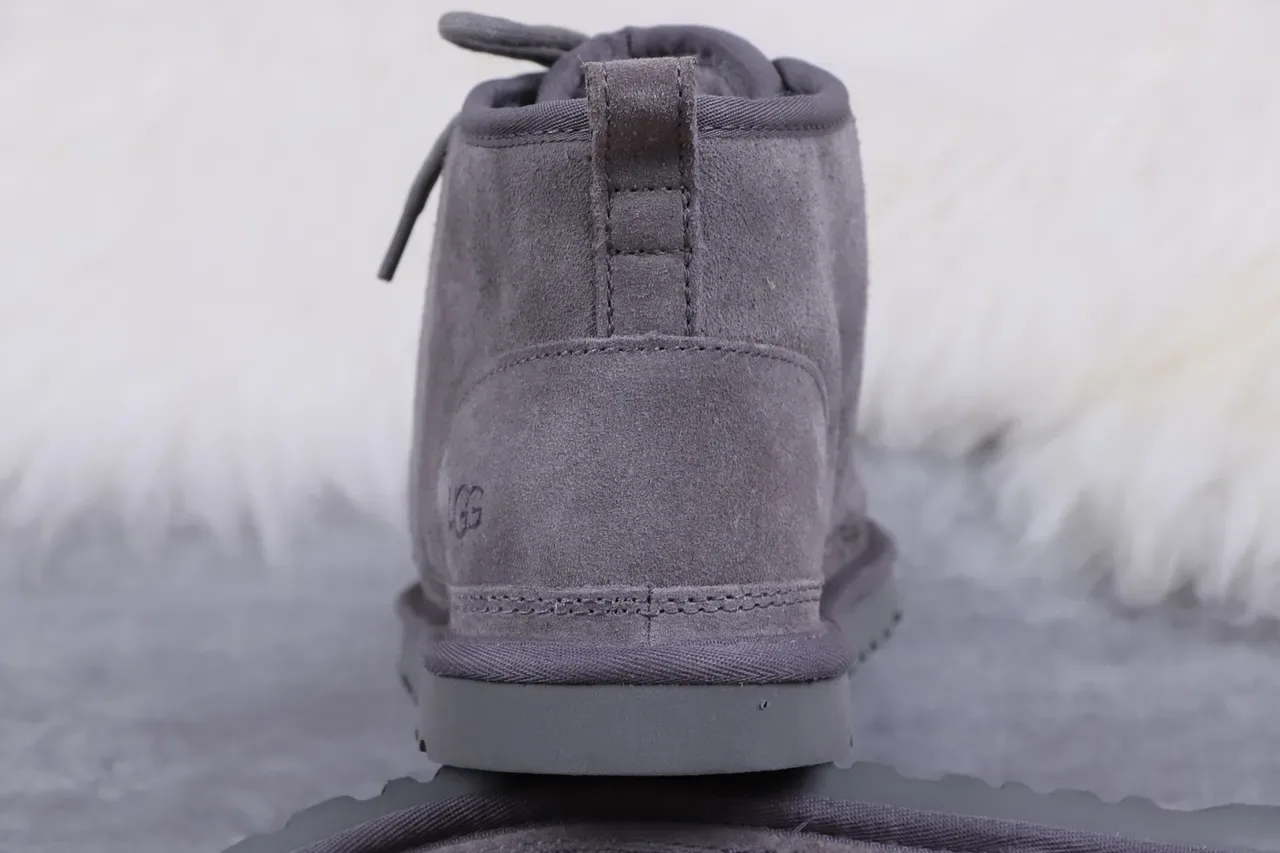 UGG Tasman Gray Suede Shearling-Lined Snow Boots 5