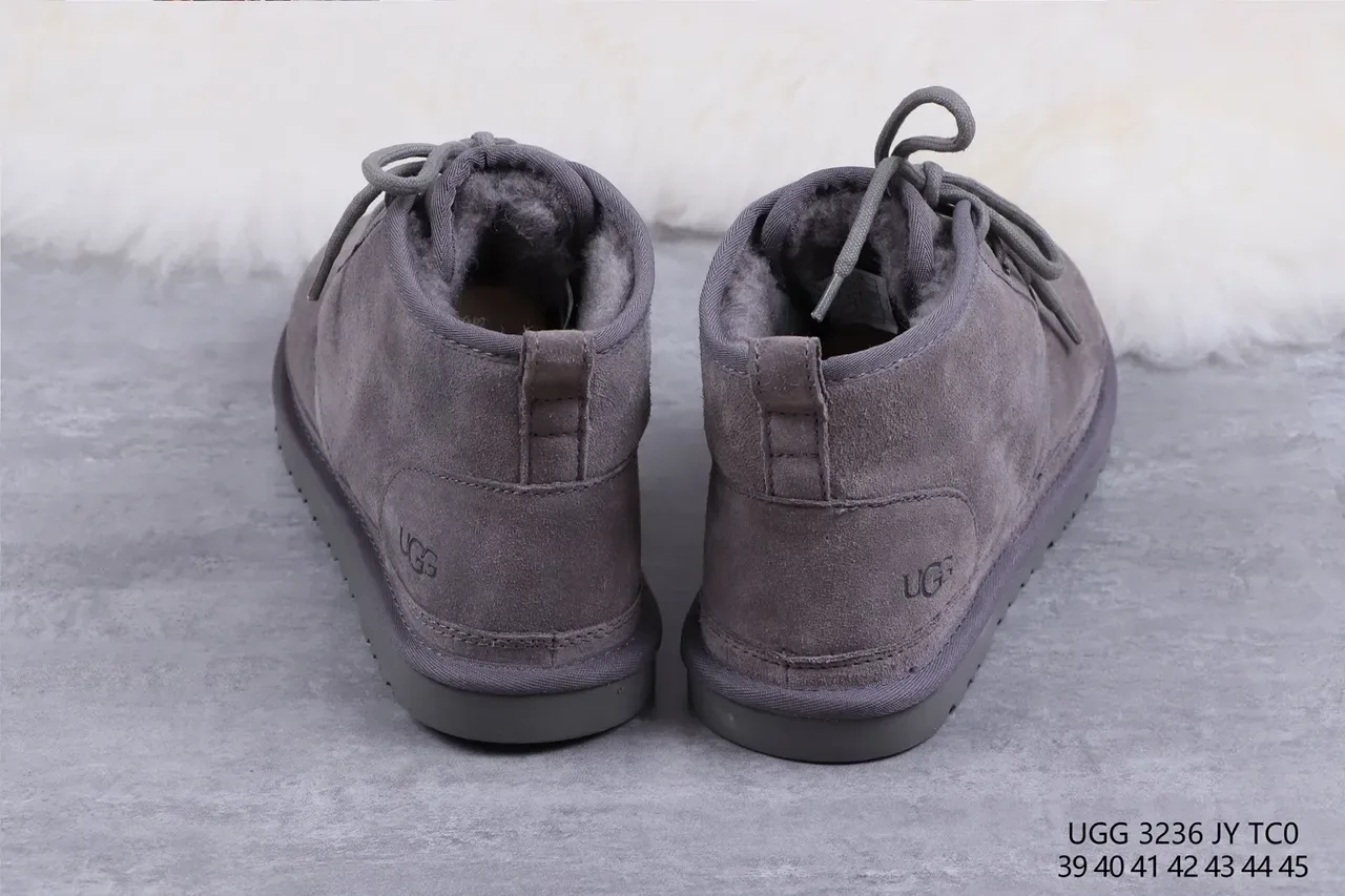 UGG Tasman Gray Suede Shearling-Lined Snow Boots 8