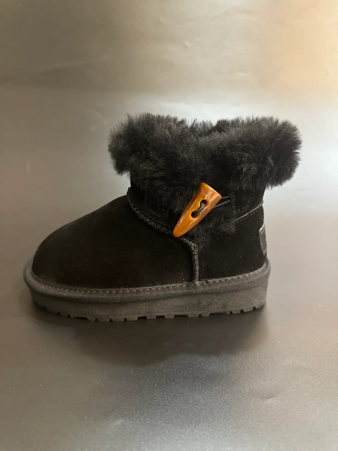 UGG Tasman Light Beige Suede Shearling Cuff Snow Boots 7