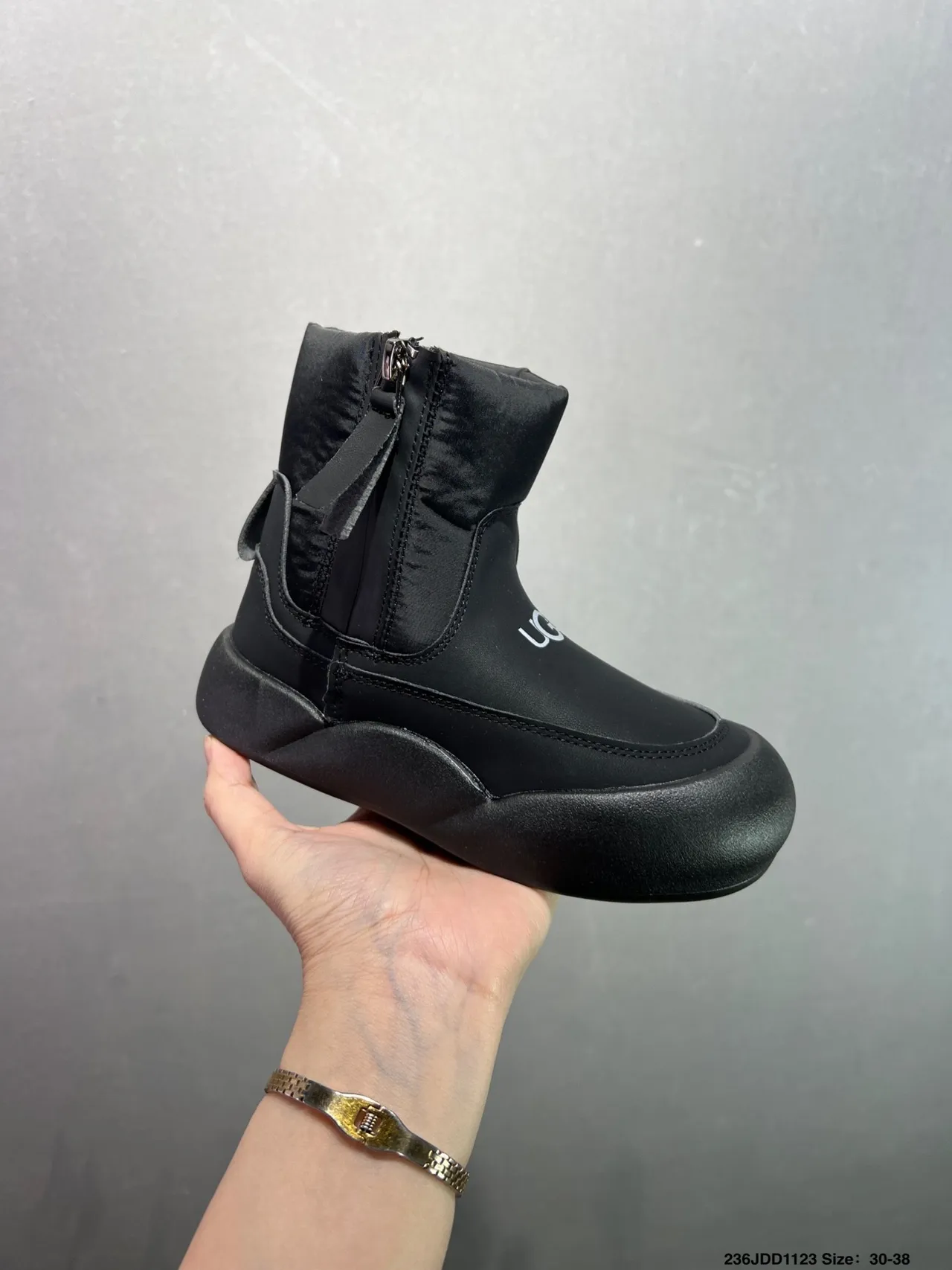 UGG Tasman Off-White Zippered Snow Boots 5