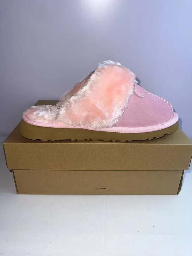 UGG Tasman Pink Suede Shearling-Lined Slippers 3