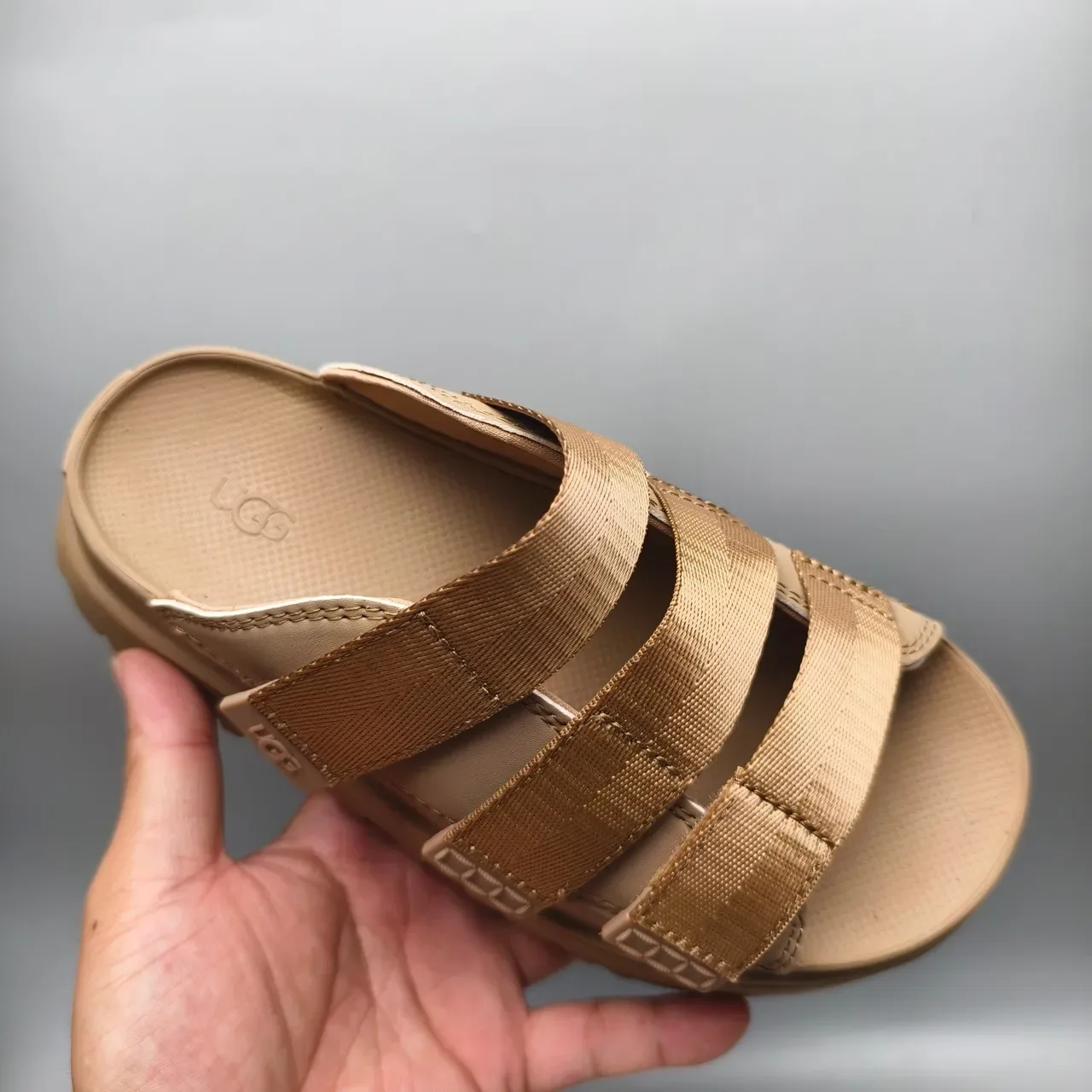 UGG Tasman Tan Platform Slide Slippers 3
