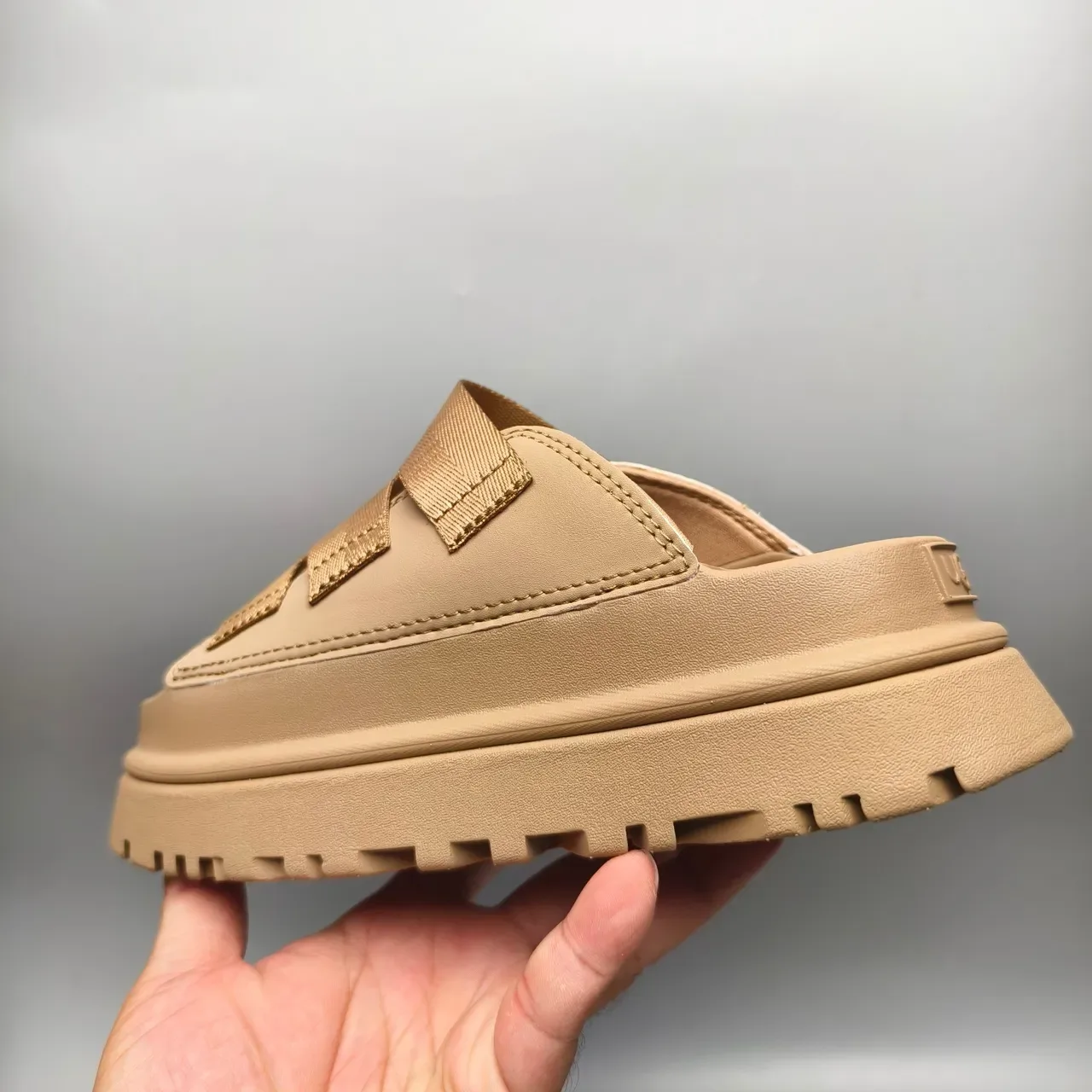 UGG Tasman Tan Platform Slide Slippers 4