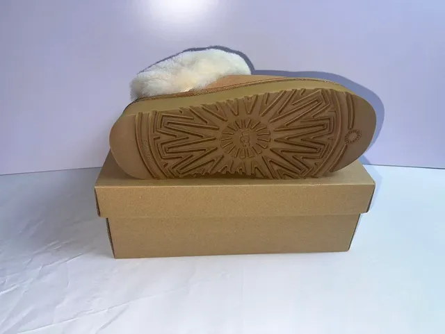 UGG Tasman Tan Shearling-Lined Platform Snow Boots 6