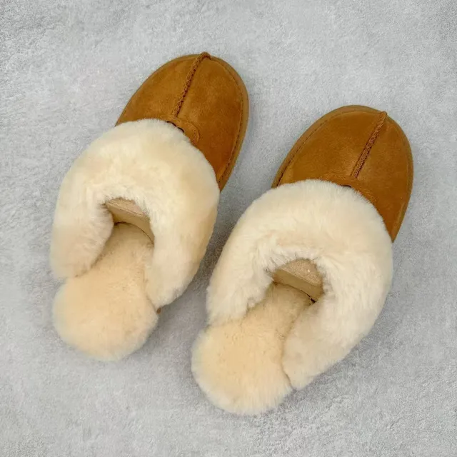 UGG Tasman Tan سويد مبطن بشيرلينج سول-لج نعال 3