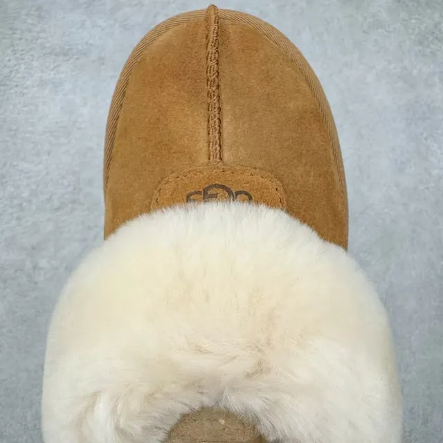 UGG Tasman Tan سويد مبطن بشيرلينج سول-لج نعال 4