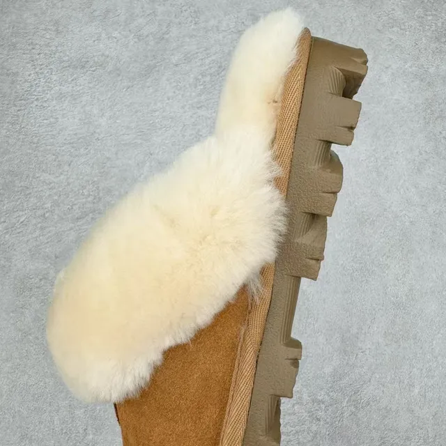 UGG Tasman Tan سويد مبطن بشيرلينج سول-لج نعال 7