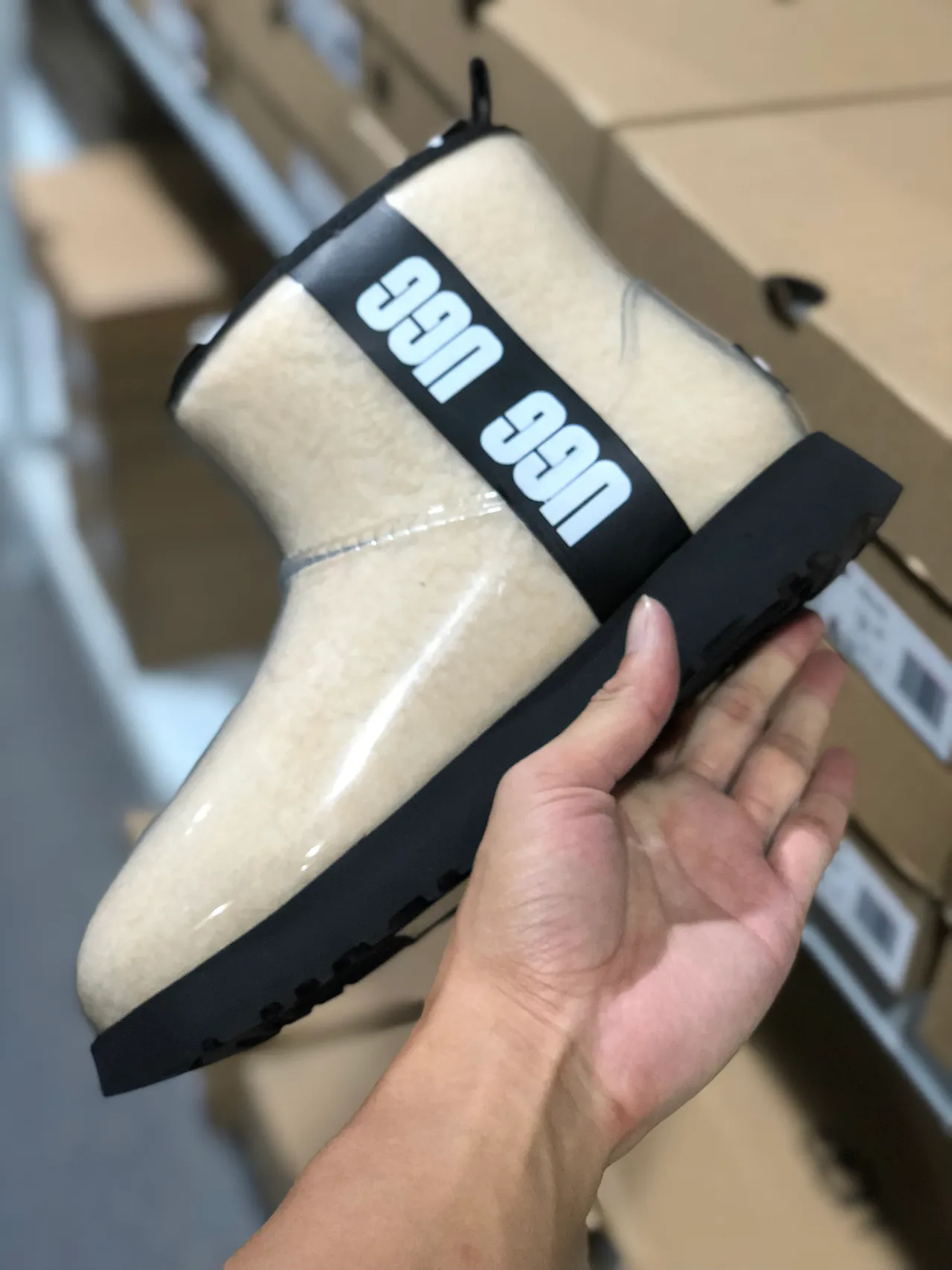 UGG Ultra Mini Transparent Shearling Snow Boots 4