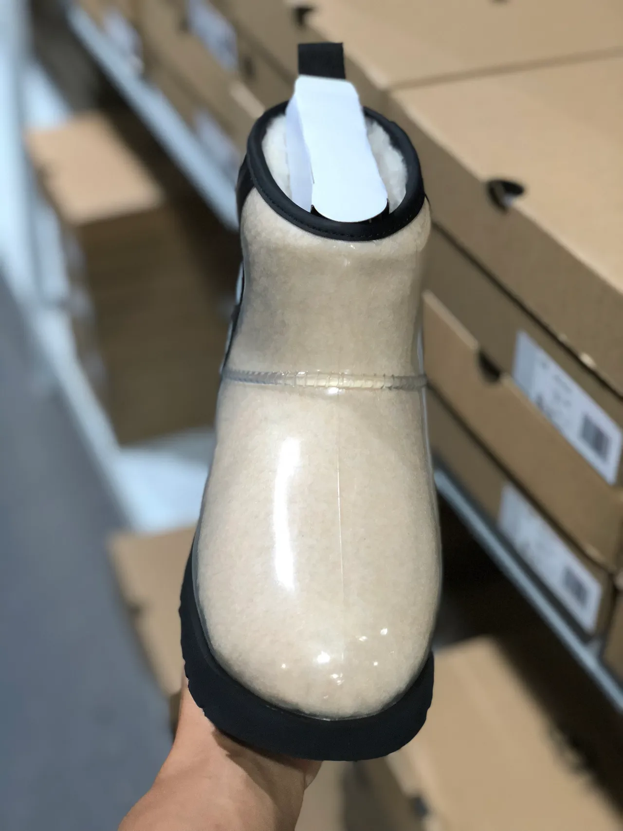 UGG Ultra Mini Transparent Shearling Snow Boots 5
