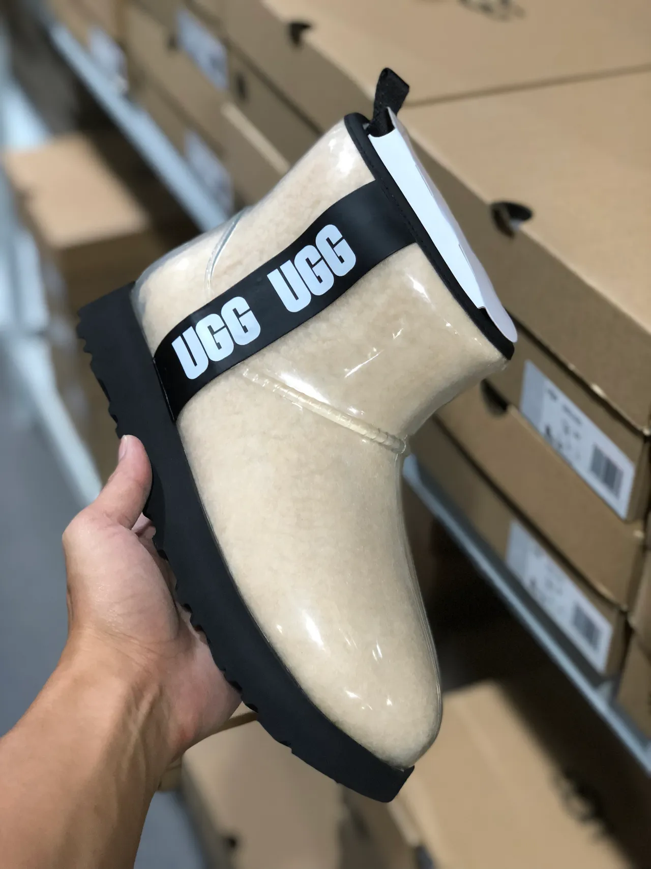 UGG Ultra Mini Transparent Shearling Snow Boots 6