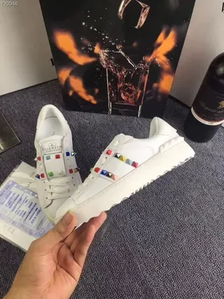 Valentino Rockstud Multicolor Pyramid Stud White Lifestyle Sneakers 5