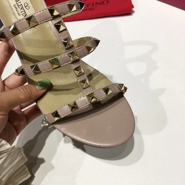 Valentino Rockstud Nude Studded Gladiator Sandals 2
