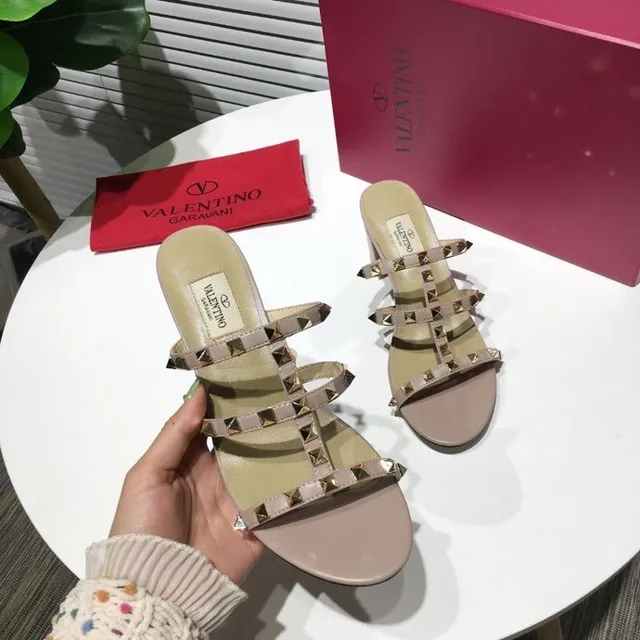 Valentino Rockstud Nude Studded Gladiator Sandals 3