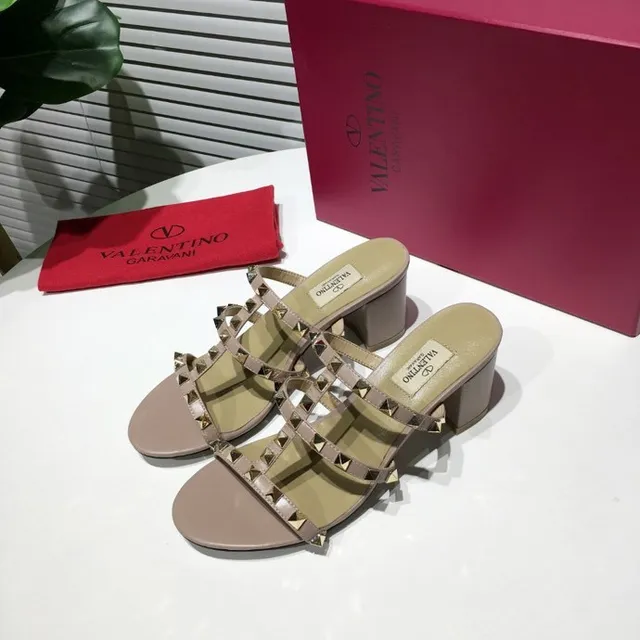 Valentino Rockstud Nude Studded Gladiator Sandals 6