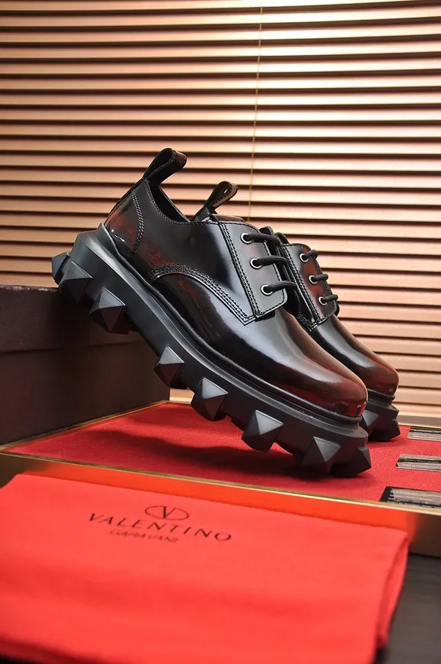 Valentino Rockstud Spiked Platform Oxford Shoes 7