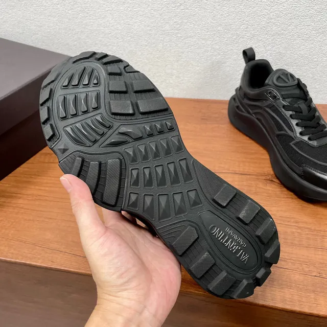 Valentino Runner Monochrome Black Chunky Sneakers 6