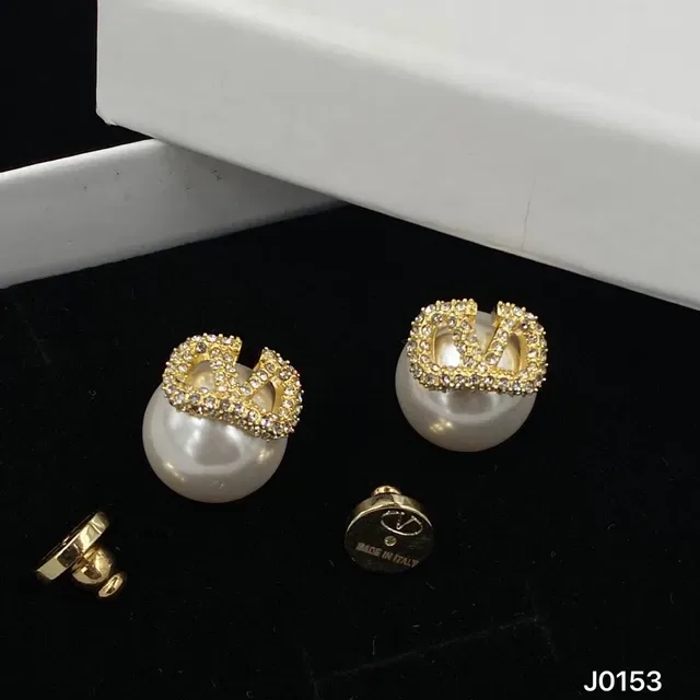 Valentino VLTN Crystal-Encrusted Pearl Stud Earrings 3
