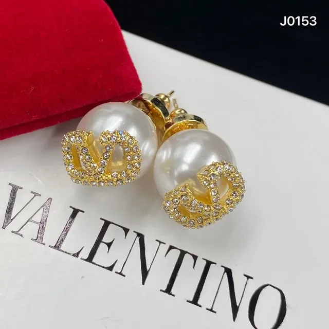 Valentino VLTN Crystal-Encrusted Pearl Stud Earrings 4