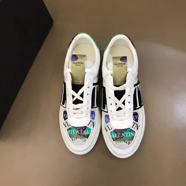 Valentino VLTN Tênis Lifestyle Branco e Preto Multicolor com Tab de Calcanhar 9
