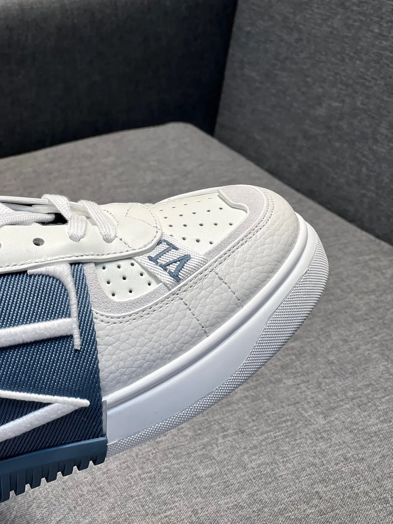 Valentino VLTN White and Light Blue Lifestyle Sneakers 3