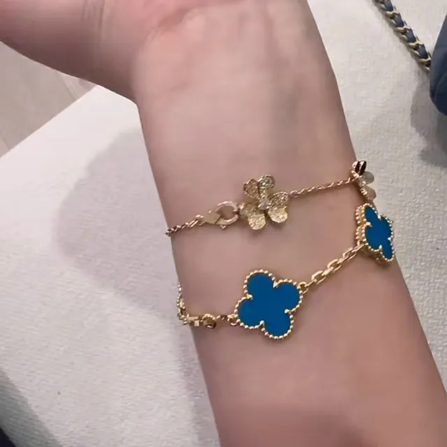 Van Cleef & Arpels Alhambra Cinq motifs Bracelet en or et diamants 2