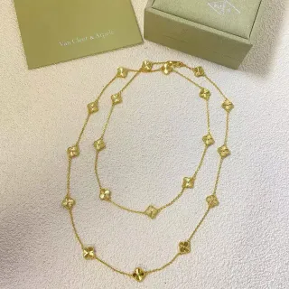 Van Cleef & Arpels Alhambra Gold Clover Motif Necklace