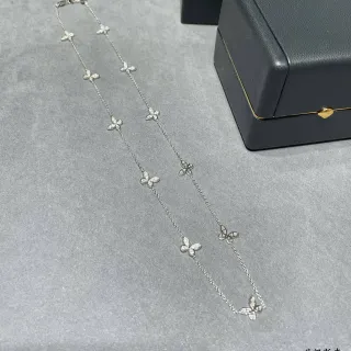Van Cleef & Arpels Papillon Pavé Collier en argent