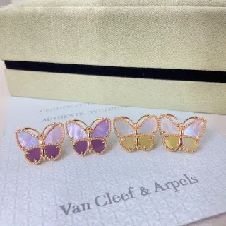 Van Cleef & Arpels Papillon فراشة أقراط مسمارية