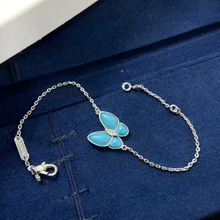 Van Cleef & Arpels Papillon Turquoise et Diamant Bracelet Papillon