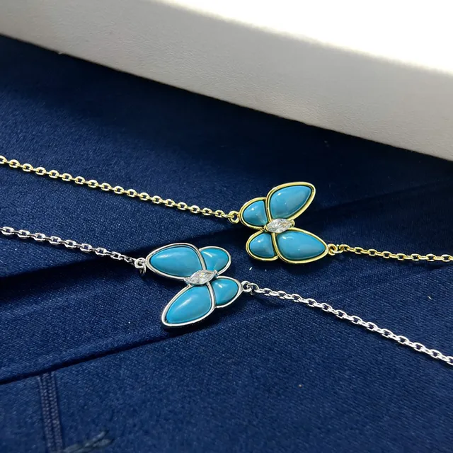 Van Cleef & Arpels Papillon Turquoise et Diamant Bracelet Papillon 2