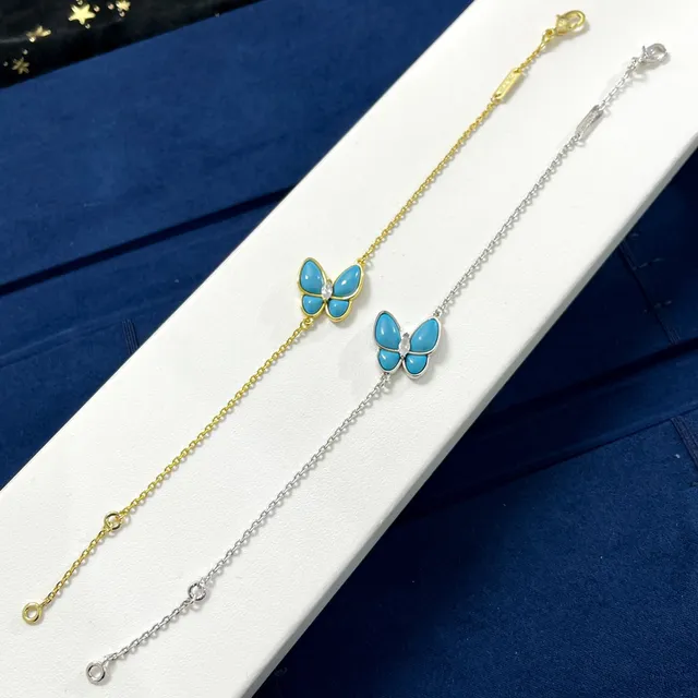 Van Cleef & Arpels Papillon Turquoise et Diamant Bracelet Papillon 4