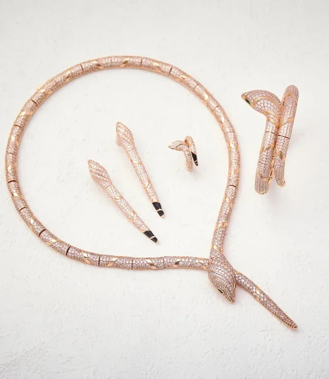 Collier Van Cleef & Arpels Serpent Bohème Pavé Or Rose 2