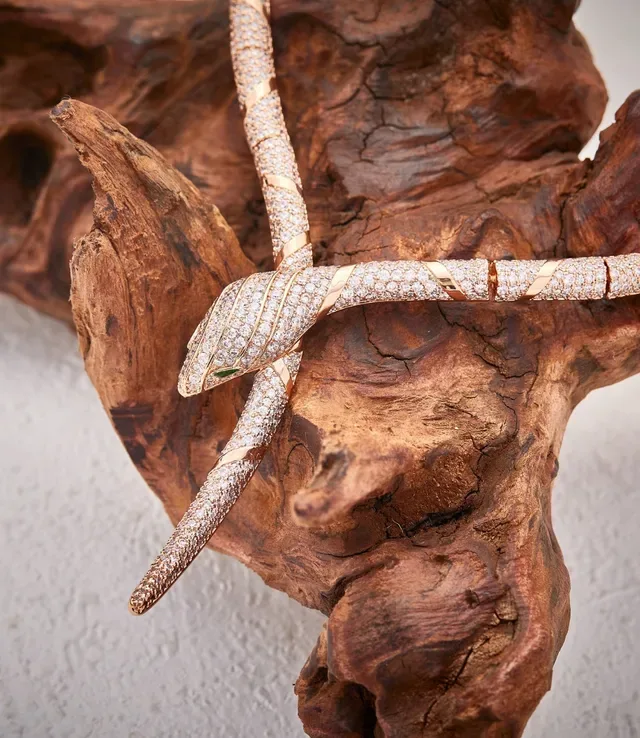Collier Van Cleef & Arpels Serpent Bohème Pavé Or Rose 3