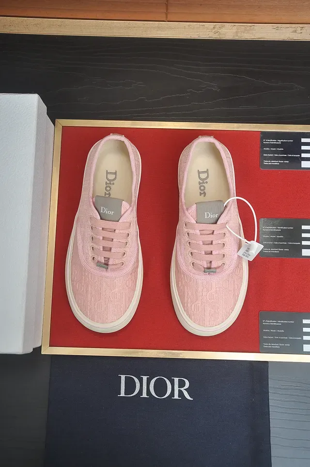 Vans Pink Beige Low-Top Textile Upper Lifestyle Sneakers 5