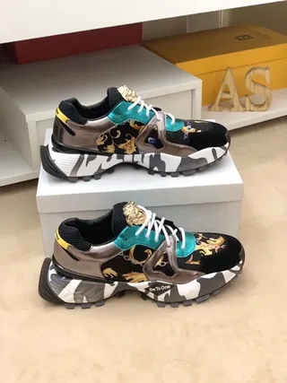 Versace Chain Reaction Baroque Print Lion Head tênis grossos 8