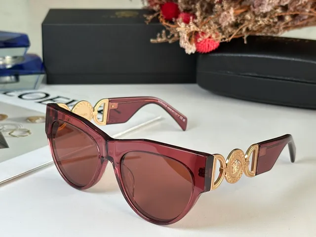 Versace Chain Reaction Beige Acetate Medusa Hardware সানগ্লাস 9