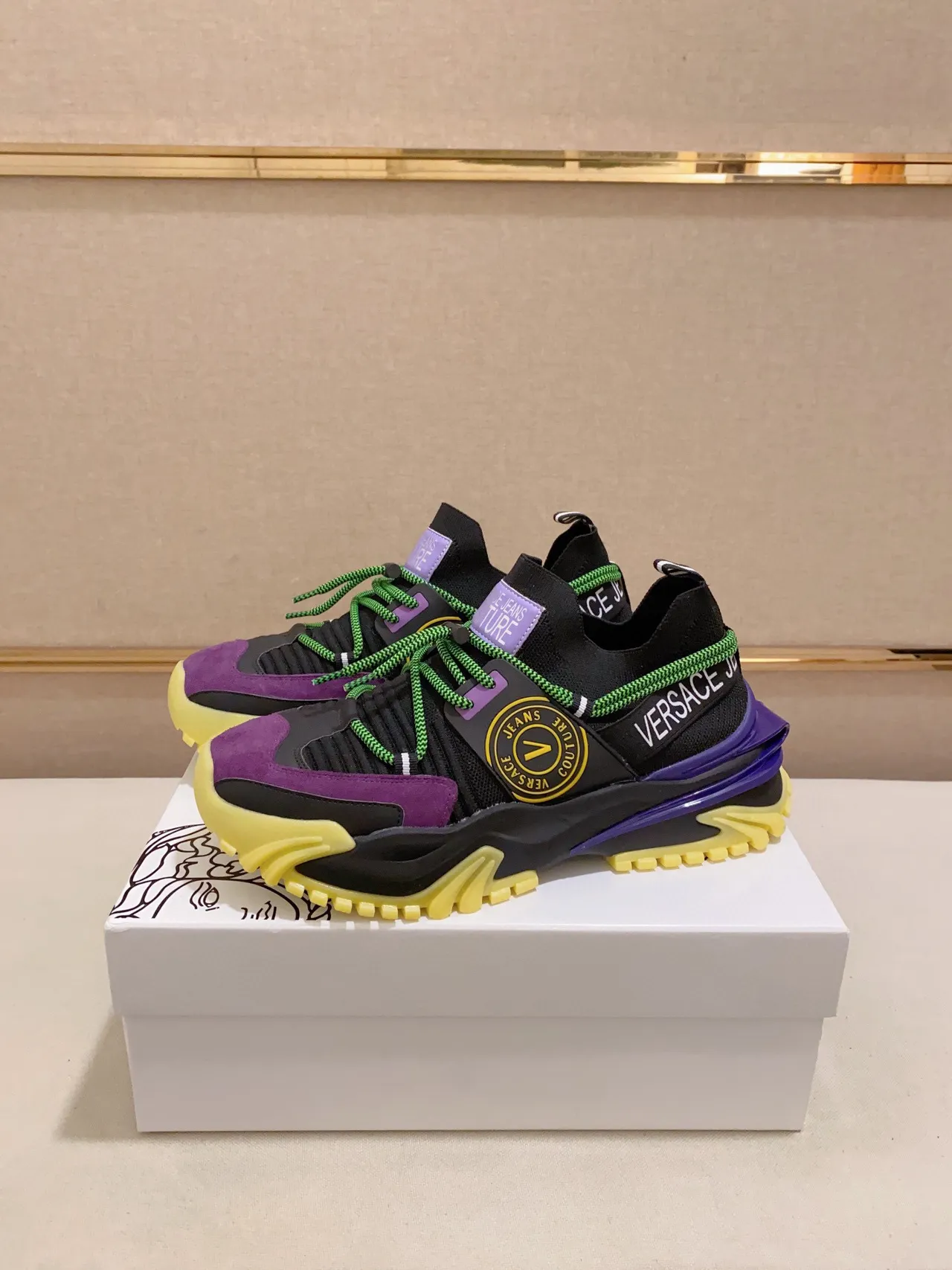 Versace Chain Reaction Multicolor Chunky Sneakers 1
