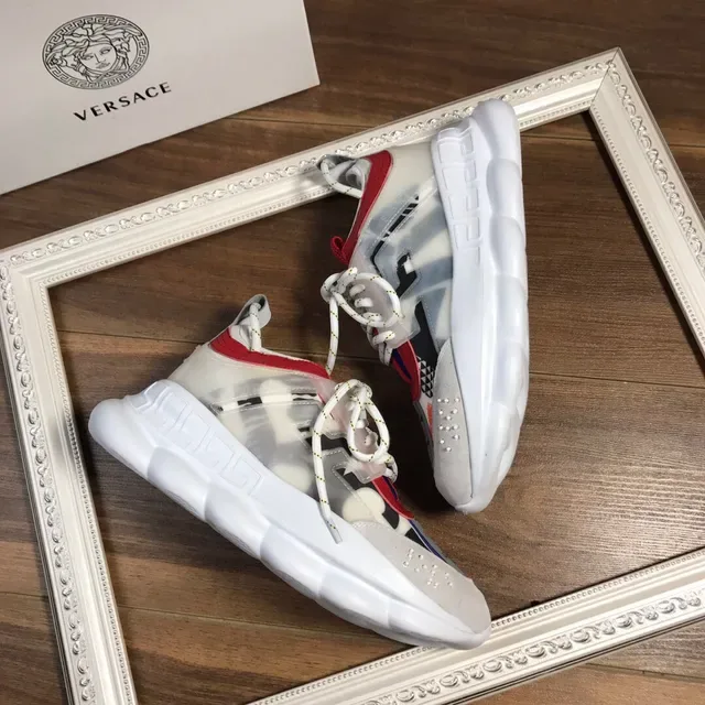 Versace Chain Reaction Multicolor Patchwork Chunky Sneakers 6