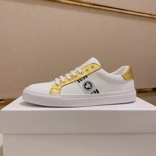 Versace Chain Reaction श्वेत एवं स्वर्णिम जीवनशैली स्नीकर