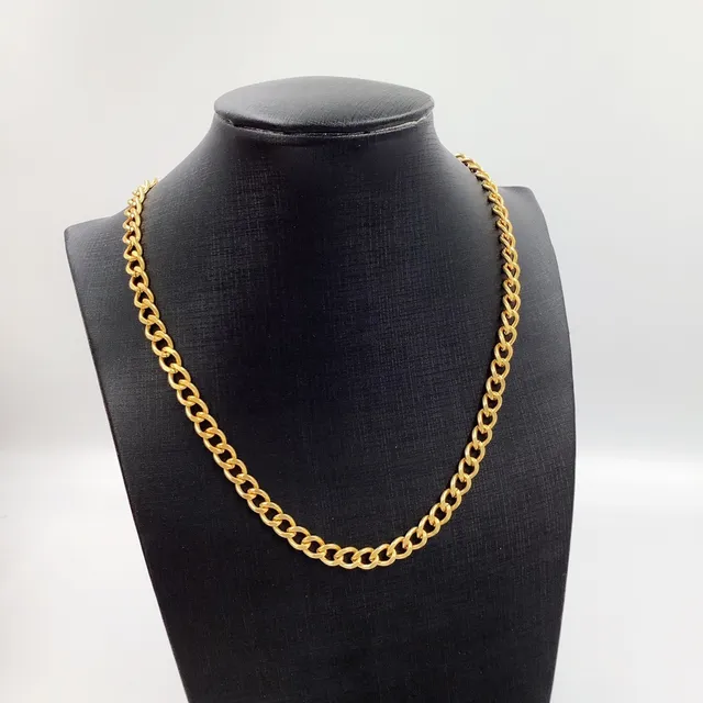Versace Colar de corrente curb de ouro com pingante de cabeça de Medusa 2