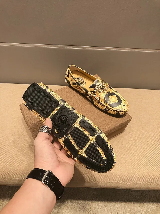 Versace Greca Odissea impressão barroca Medusa mocassins 5