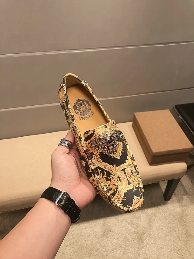 Versace Greca Odissea impressão barroca Medusa mocassins 6